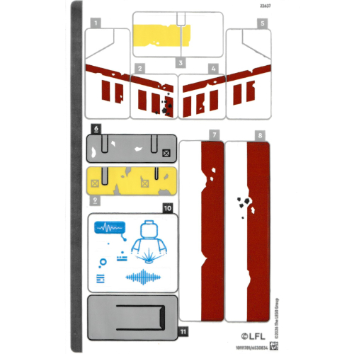 Visuel indicatif Rebrickable de Feuille d’autocollants pour le set 75423-1 (Sticker Sheet for Set 75423-1)