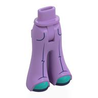 Visuel indicatif Rebrickable de Bassin mini-poupée et pantalon grand avec plis bleu foncé, chaussures turquoise foncé, motif imprimé semelles noires (Minidoll Hips and Wide Pants with Dark Blue Creases, Dark Turquoise Shoes, Black Soles Print)