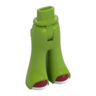 Bassin mini-poupée et pantalon grand avec des chaussures rouge foncé, blanc semelles motif imprimé (Minidoll Hips and Wide Pants with Dark Red Shoes, White Soles Print)
