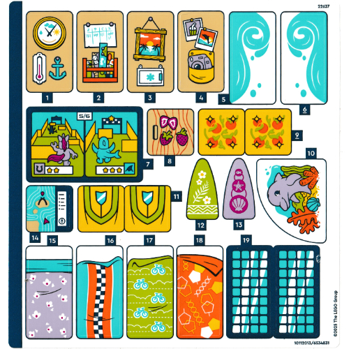 Visuel indicatif Rebrickable de Feuille d’autocollants pour le set 42664-1 (Sticker Sheet for Set 42664-1)