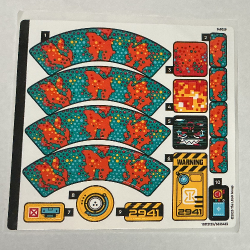 Visuel indicatif Rebrickable de Feuille d’autocollants pour le set 71492-1 (Sticker Sheet for Set 71492-1)