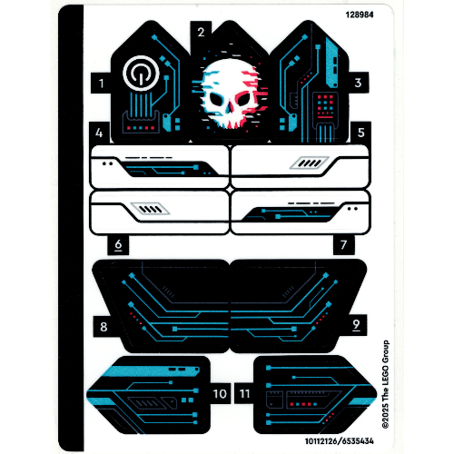 Visuel indicatif Rebrickable de Feuille d’autocollants pour le set 71495-1 (Sticker Sheet for Set 71495-1)