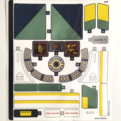 Visuel indicatif Rebrickable de Feuille d’autocollants pour le set 75409-1 (Sticker Sheet for Set 75409-1)