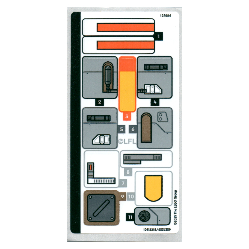 Visuel indicatif Rebrickable de Feuille d’autocollants pour le set 75416-1 (Sticker Sheet for Set 75416-1)