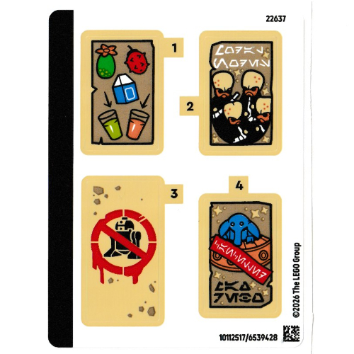 Visuel indicatif Rebrickable de Feuille d’autocollants pour le set 75425-1 (Sticker Sheet for Set 75425-1)
