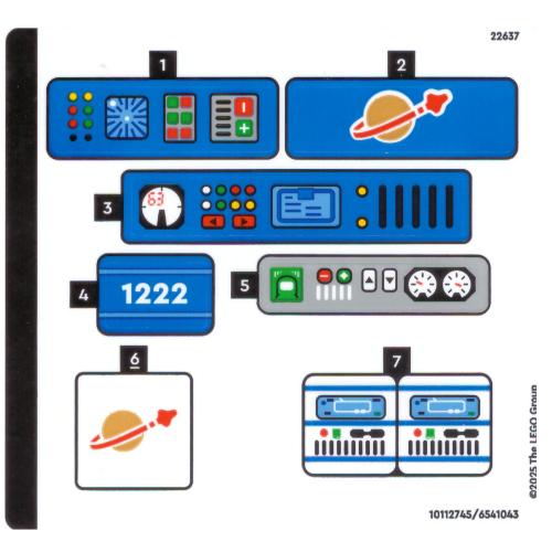 Visuel indicatif Rebrickable de Feuille d’autocollants pour le set 40786-1 (Sticker Sheet for Set 40786-1)