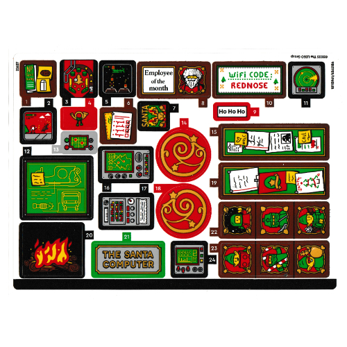 Visuel indicatif Rebrickable de Feuille d’autocollants pour le set 41843-1 (Sticker Sheet for Set 41843-1)