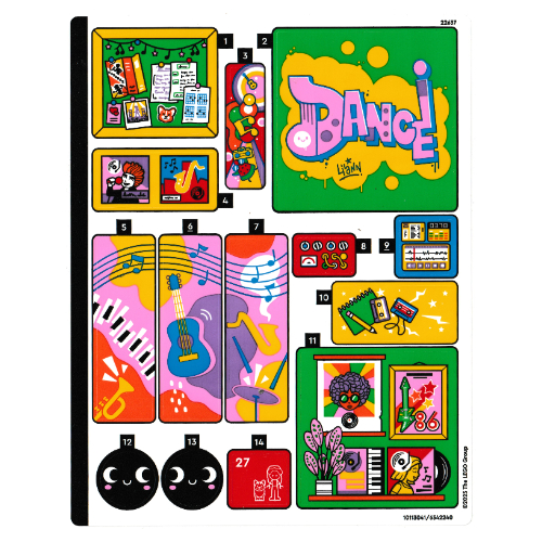 Visuel indicatif Rebrickable de Feuille d’autocollants pour le set 42653-1 (Sticker Sheet for Set 42653-1)
