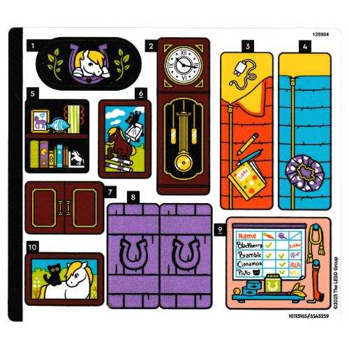 Visuel indicatif Rebrickable de Feuille d’autocollants pour le set 42654-1 (Sticker Sheet for Set 42654-1)