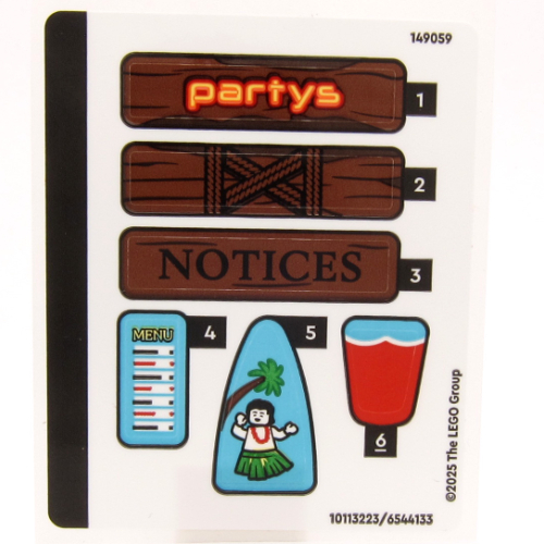 Visuel indicatif Rebrickable de Feuille d’autocollants pour le set 75636-1 (Sticker Sheet for Set 75636-1)