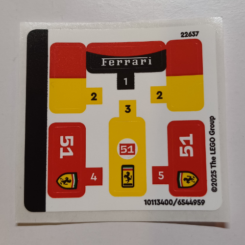 Visuel indicatif Rebrickable de Feuille d’autocollants pour le set 30709-1 (Sticker Sheet for Set 30709-1)