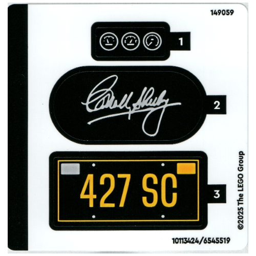 Visuel indicatif Rebrickable de Feuille d’autocollants pour le set 10357-1 (Sticker Sheet for Set 10357-1)