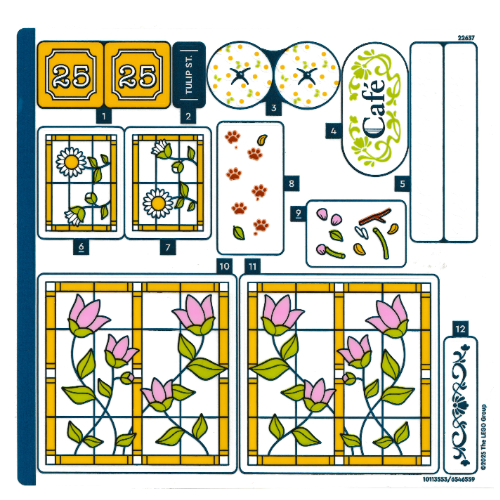 Visuel indicatif Rebrickable de Feuille d’autocollants pour le set 42671-1 (Sticker Sheet for Set 42671-1)