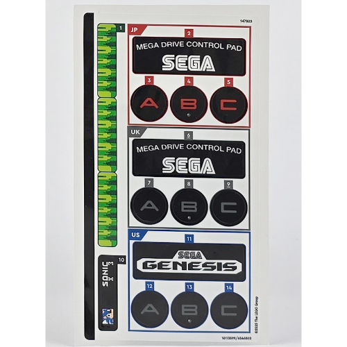 Visuel indicatif Rebrickable de Feuille d’autocollants pour le set 40769-1 (Sticker Sheet for Set 40769-1)