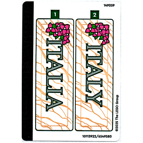 Visuel indicatif Rebrickable de Feuille d’autocollants pour le set 40818-1 (Sticker Sheet for Set 40818-1)