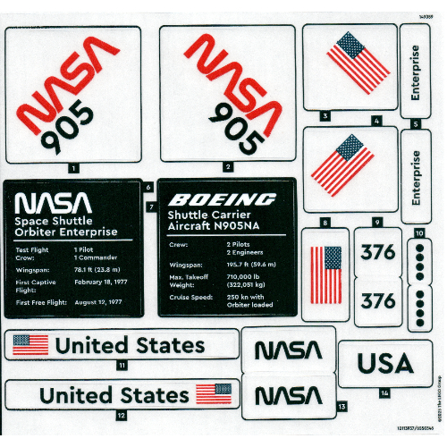 Visuel indicatif Rebrickable de Feuille d’autocollants pour le set 10360-1 (Sticker Sheet for Set 10360-1)