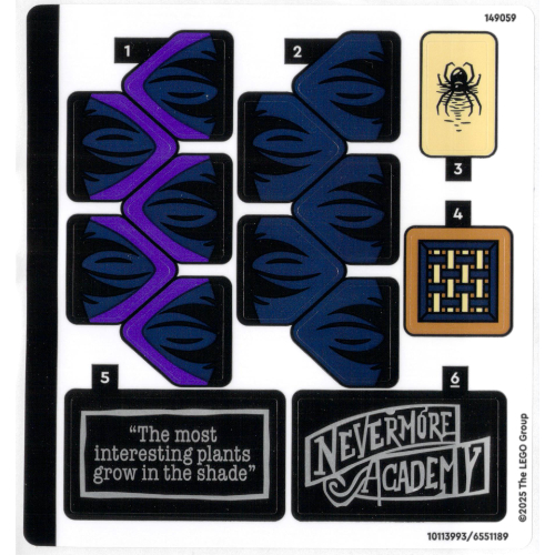 Visuel indicatif Rebrickable de Feuille d’autocollants pour le set 76784-1 (Sticker Sheet for Set 76784-1)