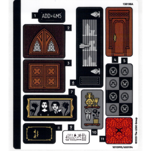 Visuel indicatif Rebrickable de Feuille d'autocollant 1 pour coffret 76786-1 (Sticker Sheet 1 for Set 76786-1)