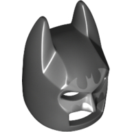 Masque, cagoule de Batman, logo de chauve-souris argent autour des yeux motif imprimé (Mask, Batman Cowl, Silver Bat Logo Around Eyes Print)