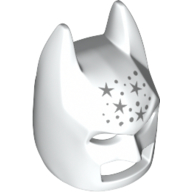 Masque, cache-Batman, étoiles argentées, pois motif imprimé (Mask, Batman Cowl, Silver Stars, Dots Print)