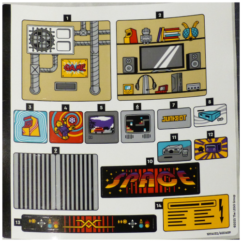 Visuel indicatif Rebrickable de Feuille d’autocollants pour le set 40805-1 (Sticker Sheet for Set 40805-1)