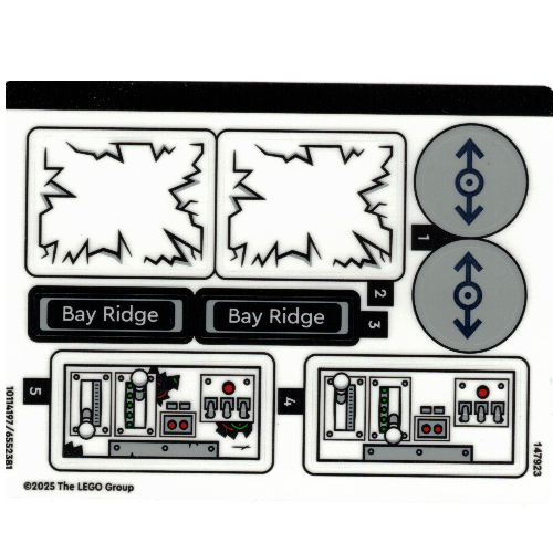 Visuel indicatif Rebrickable de Feuille d’autocollants pour le set 76321-1 (Sticker Sheet for Set 76321-1)