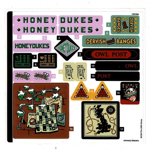 Visuel indicatif Rebrickable de Feuille d'autocollant 1 pour coffret 76457-1 (Sticker Sheet 1 for Set 76457-1)
