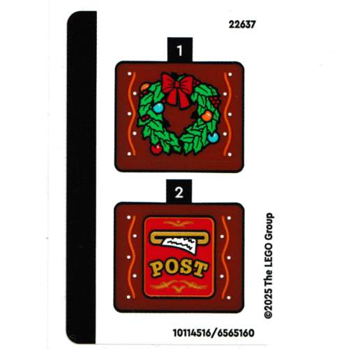 Visuel indicatif Rebrickable de Feuille d’autocollants pour le set 40809-1 (Sticker Sheet for Set 40809-1)
