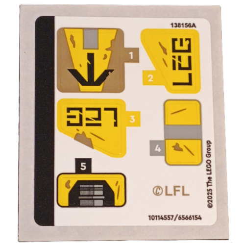Visuel indicatif Rebrickable de Feuille d’autocollants pour le set 75431-1 (Sticker Sheet for Set 75431-1)