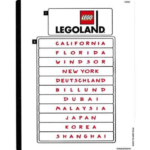 Visuel indicatif Rebrickable de Feuille d’autocollants pour le set 40810-1 (Sticker Sheet for Set 40810-1)