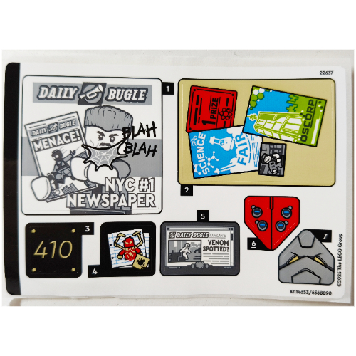 Visuel indicatif Rebrickable de Feuille d’autocollants pour le set 76317-1 (Sticker Sheet for Set 76317-1)