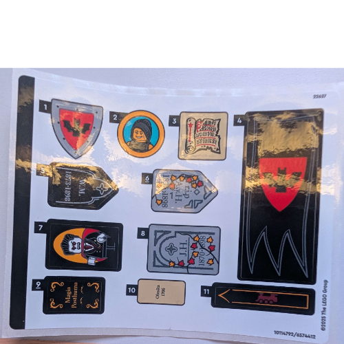 Visuel indicatif Rebrickable de Feuille d’autocollants pour le set 910049-1 (Sticker Sheet for Set 910049-1)