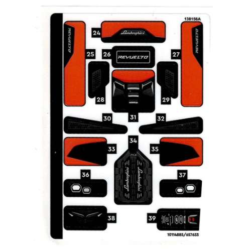 Visuel indicatif Rebrickable de Feuille d'autocollant 2 pour coffret 77238-1 (Sticker Sheet 2 for Set 77238-1)