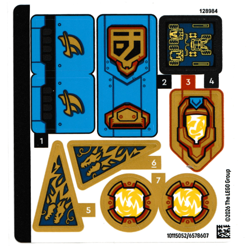 Visuel indicatif Rebrickable de Feuille d’autocollants pour le set 71856-1 (Sticker Sheet for Set 71856-1)