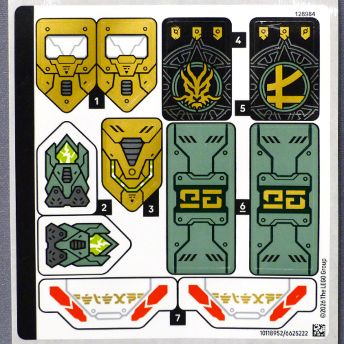 Visuel indicatif Rebrickable de Feuille d’autocollants pour le set 71860-1 (Sticker Sheet for Set 71860-1)
