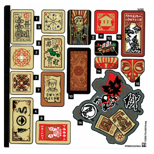Visuel indicatif Rebrickable de Feuille d'autocollant 1 pour coffret 71861-1 (Sticker Sheet 1 for Set 71861-1)