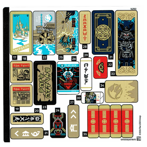 Visuel indicatif Rebrickable de Feuille d'autocollant 2 pour coffret 71861-1 (Sticker Sheet 2 for Set 71861-1)