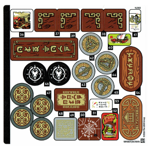 Visuel indicatif Rebrickable de Feuille d'autocollant 3 pour coffret 71861-1 (Sticker Sheet 3 for Set 71861-1)