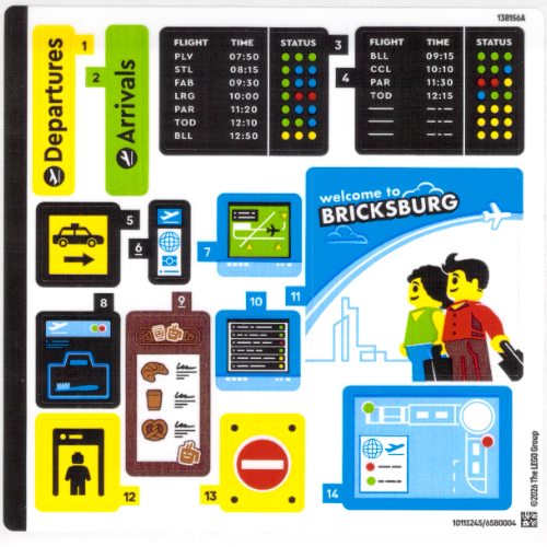 Visuel indicatif Rebrickable de Feuille d’autocollants pour le set 60502-1 (Sticker Sheet for Set 60502-1)