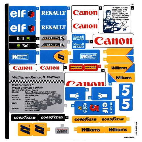Visuel indicatif Rebrickable de Feuille d’autocollants pour le set 10353-1 (Sticker Sheet for Set 10353-1)