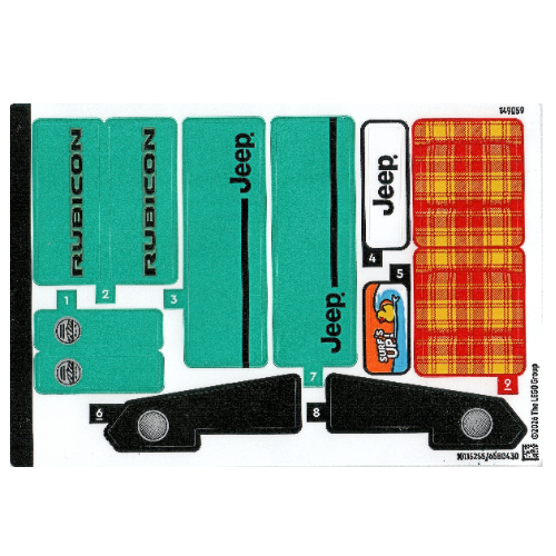 Visuel indicatif Rebrickable de Feuille d’autocollants pour le set 42227-1 (Sticker Sheet for Set 42227-1)