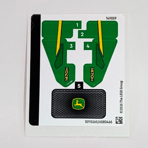 Visuel indicatif Rebrickable de Feuille d’autocollants pour le set 42218-1 (Sticker Sheet for Set 42218-1)