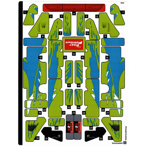 Visuel indicatif Rebrickable de Feuille d’autocollants pour le set 42229-1 (Sticker Sheet for Set 42229-1)