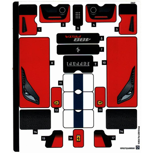 Visuel indicatif Rebrickable de Feuille d’autocollants pour le set 42235-1 (Sticker Sheet for Set 42235-1)
