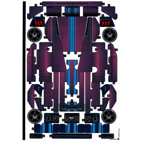 Visuel indicatif Rebrickable de Feuille d'autocollant 1 pour coffret 42236-1 (Sticker Sheet 1 for Set 42236-1)