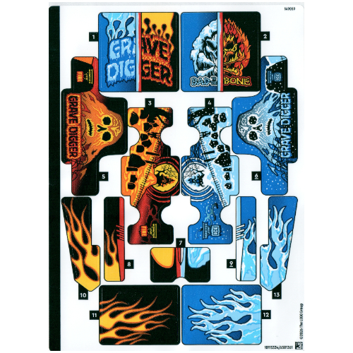 Visuel indicatif Rebrickable de Feuille d’autocollants pour le set 42219-1 (Sticker Sheet for Set 42219-1)