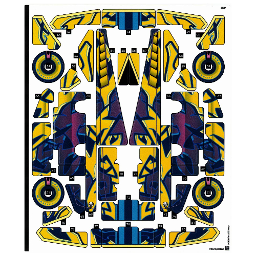 Visuel indicatif Rebrickable de Feuille d'autocollant 2 pour coffret 42236-1 (Sticker Sheet 2 for Set 42236-1)
