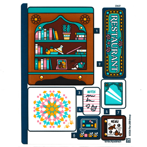Visuel indicatif Rebrickable de Feuille d’autocollants pour le set 42691-1 (Sticker Sheet for Set 42691-1)