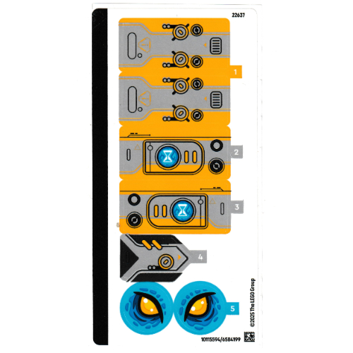 Visuel indicatif Rebrickable de Feuille d’autocollants pour le set 71512-1 (Sticker Sheet for Set 71512-1)