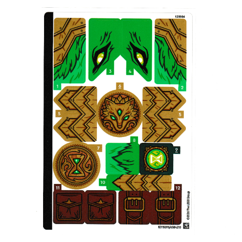 Visuel indicatif Rebrickable de Feuille d’autocollants pour le set 71508-1 (Sticker Sheet for Set 71508-1)